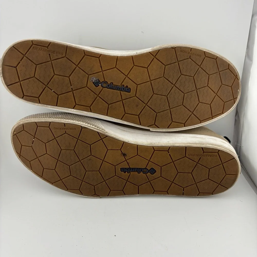 Columbia PFG Boat Shoes 10.5 Tan Blood n Guts Fishing Sneakers BM4615-212